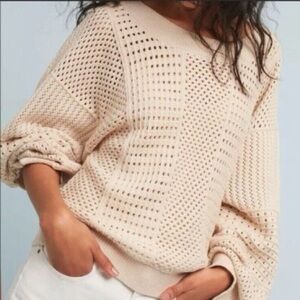 Anthropologie Open Knit Sweater